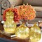 Glass Pumpkin with LED Lights Timer for Fall Thanksgiving Decor, Lighted Pumpkin Fall Centerpiece for Tables Indoor Mantel Windows